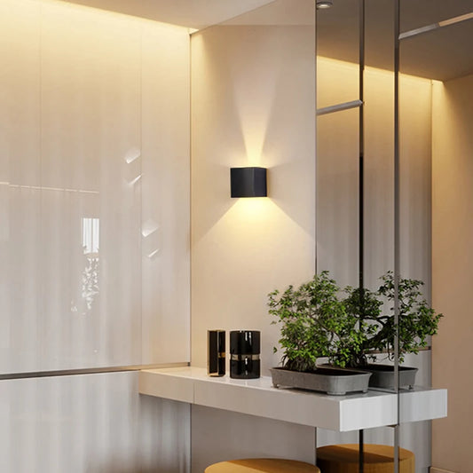 Modern Square LED Wall Lamp for Indoor and Outdoor Architectural Lighting