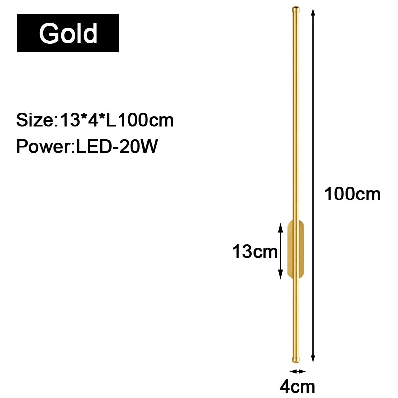 Modern LED Wall Sconce in Gold and Black for Sophisticated Hallways