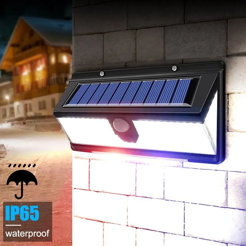 Modern Solar Motion Sensor Wall Light for Gardens and Outdoor Security