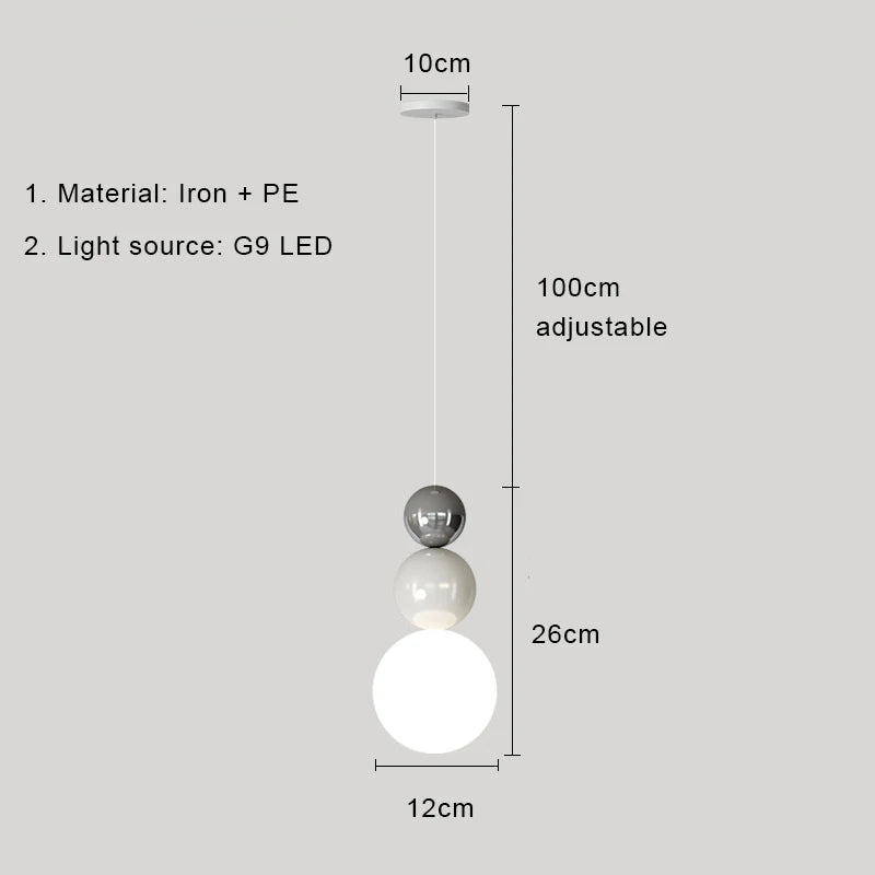 Nordic Cream Pendant Light for Modern Bedroom and Living Room Decor