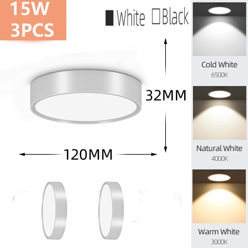 Modern LED Surface Mounted Downlight for Living Room and Bedroom Lighting