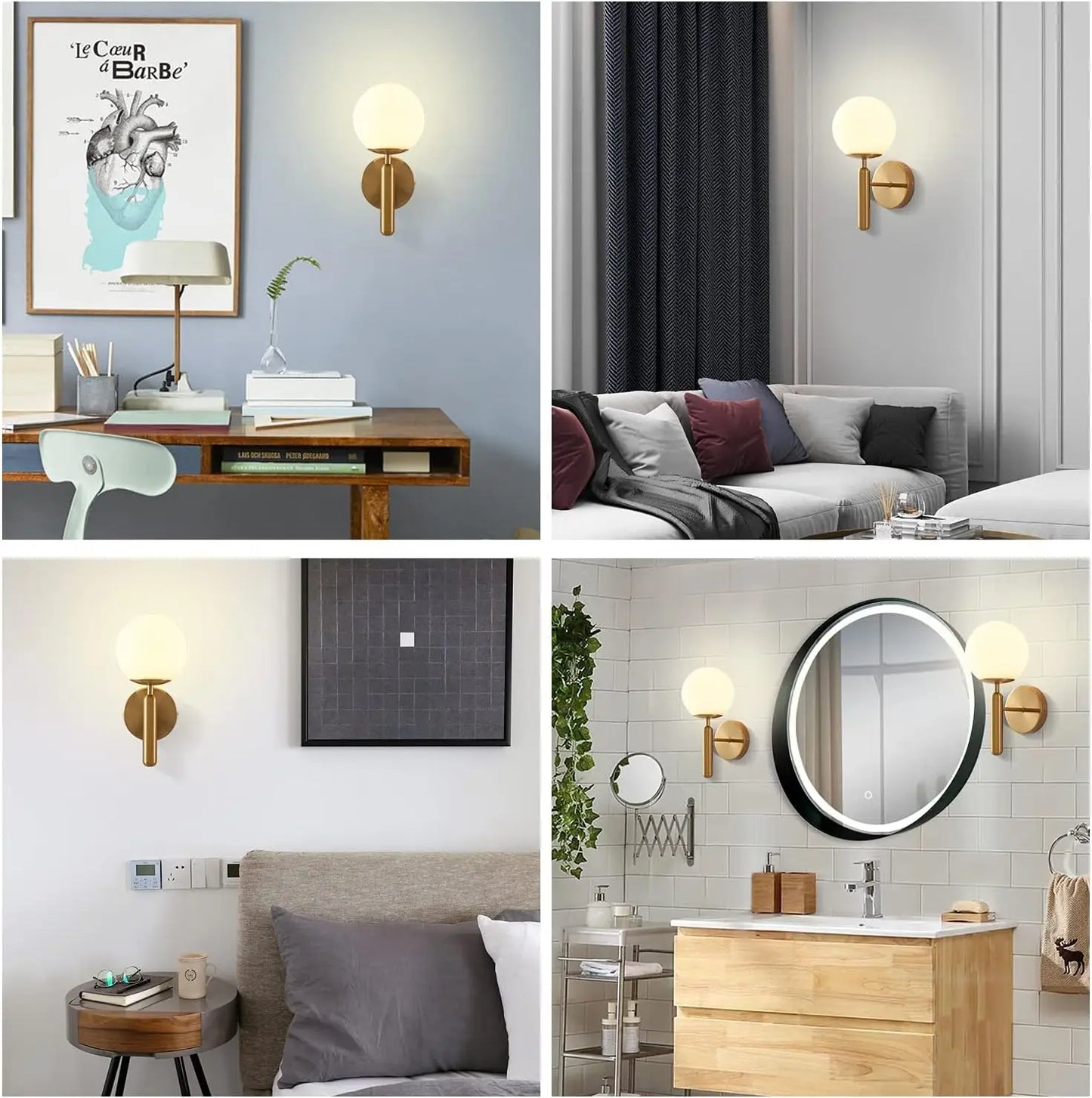Modern Wall Light for Bedroom Bedside and Living Room Decor