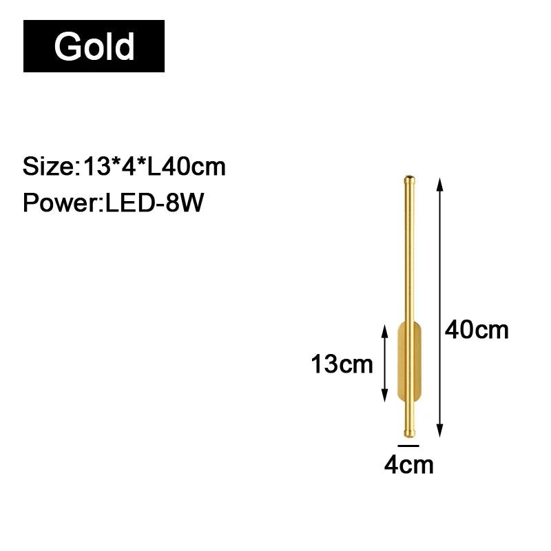 Modern LED Wall Sconce in Gold and Black for Sophisticated Hallways