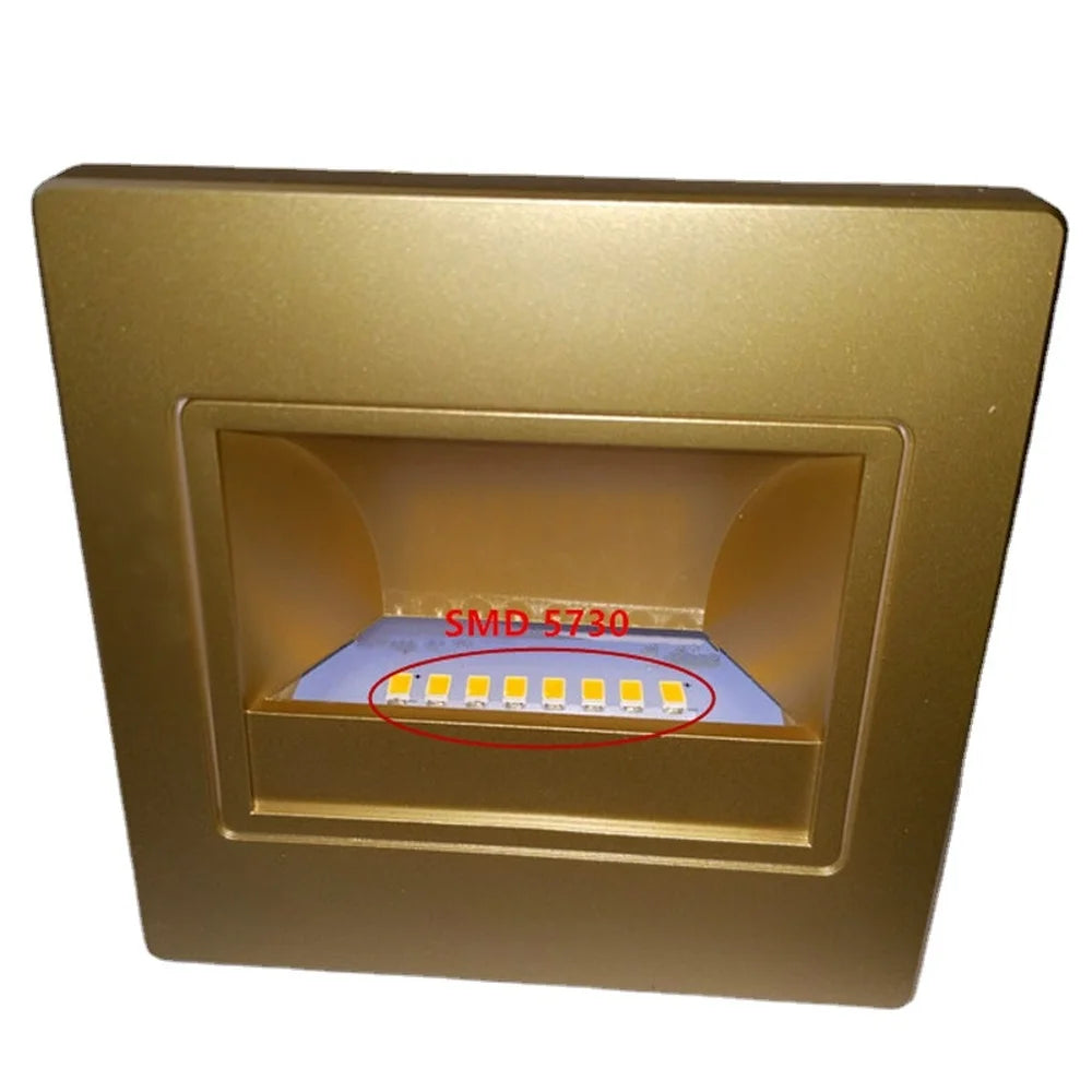 Modern LED Recessed Step Light for Staircases and Hotel Hallways
