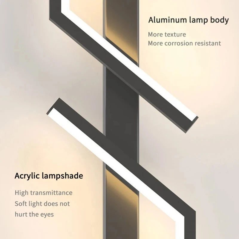 Minimalist LED Strip Wall Sconce for Modern Living Room and Bedroom Interiors