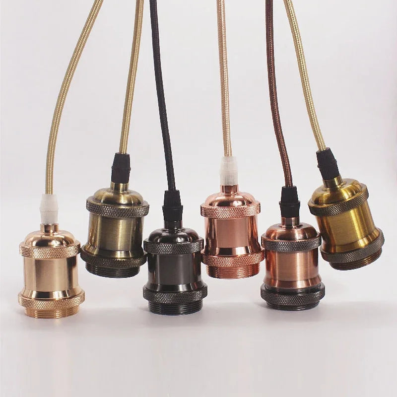 Vintage Copper Pendant Light Socket for Industrial Home and Cafe Decor