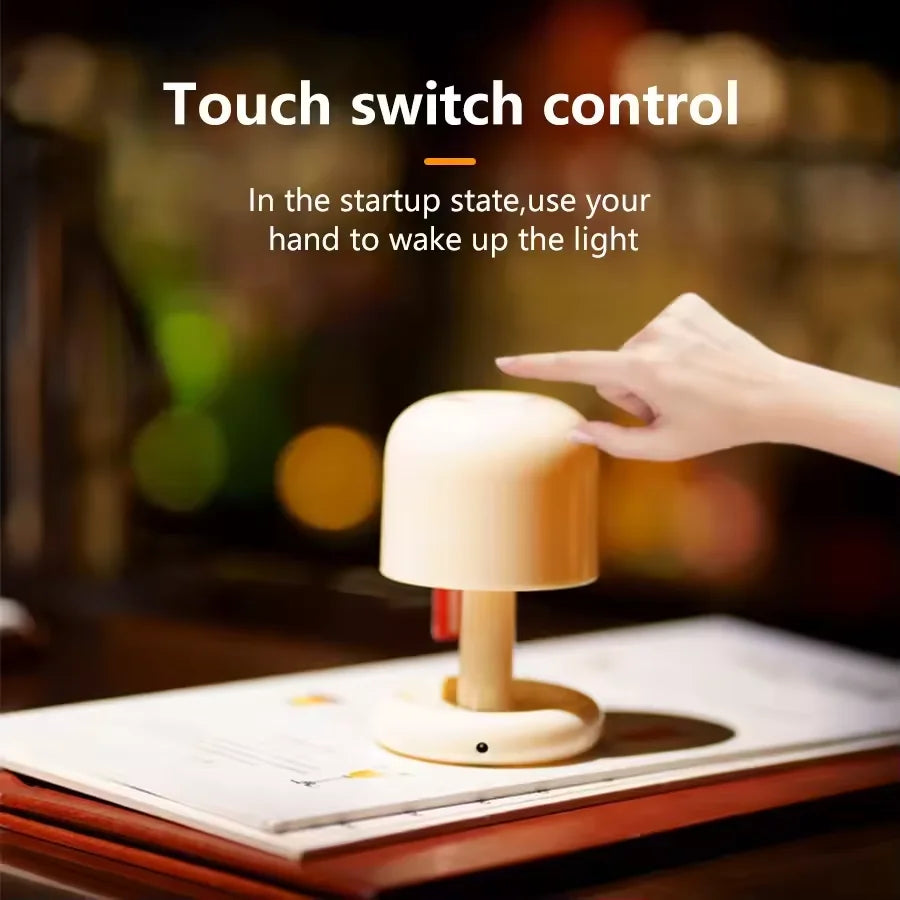 Mushroom LED Table Lamp for Modern Coffee Shops and Bedroom Decor
