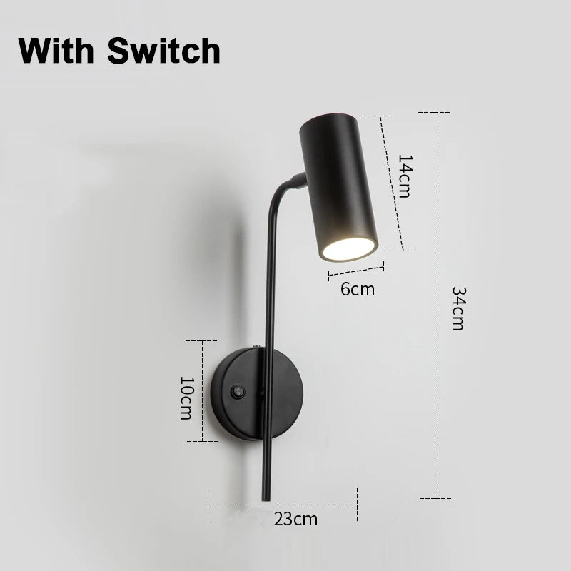 Modern Adjustable Iron Wall Sconce for Hotel Reading and Home Interiors