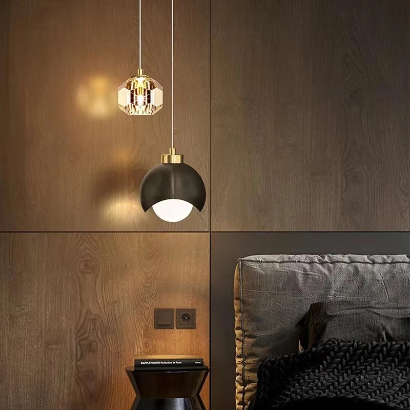 Modern Glass Globe Pendant Light for Bedroom and Dining Room