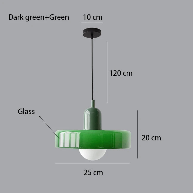 Bauhaus Glass Pendant Chandelier for Stylish Dining Rooms and Cafes