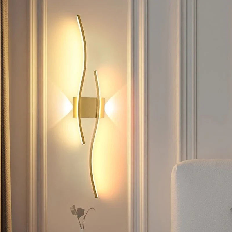 Modern LED Long Strip Wall Sconce for Living Rooms and Restaurants
