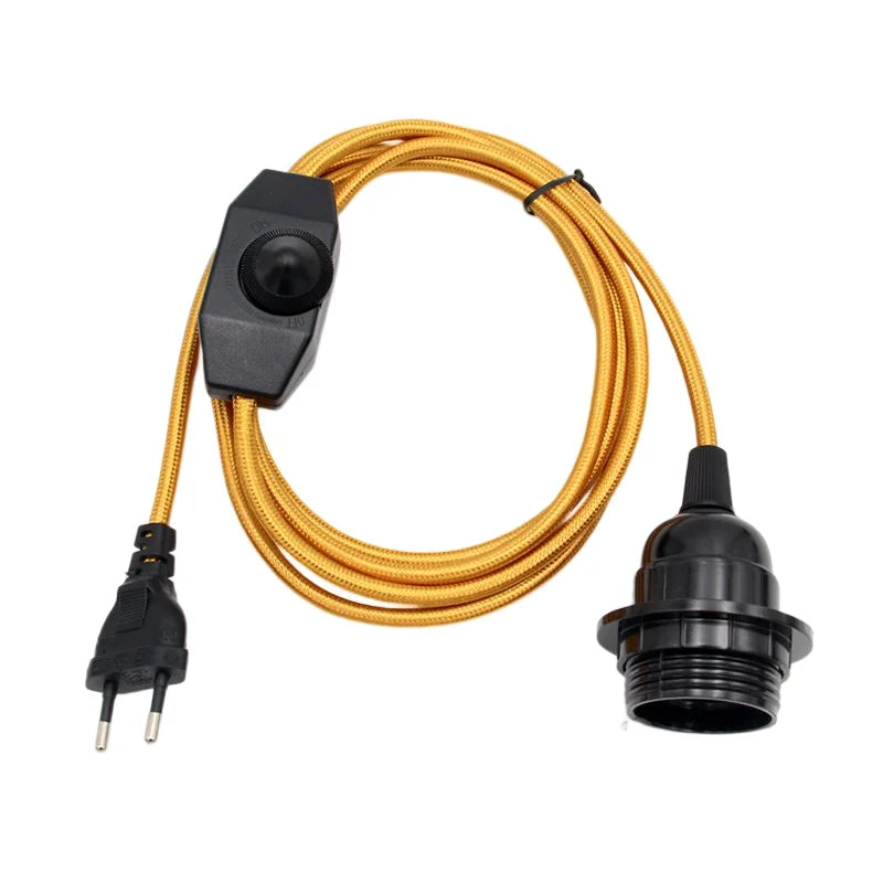 Adjustable E27 Lamp Holder with Dimmer Cord for Modern Accent Lighting