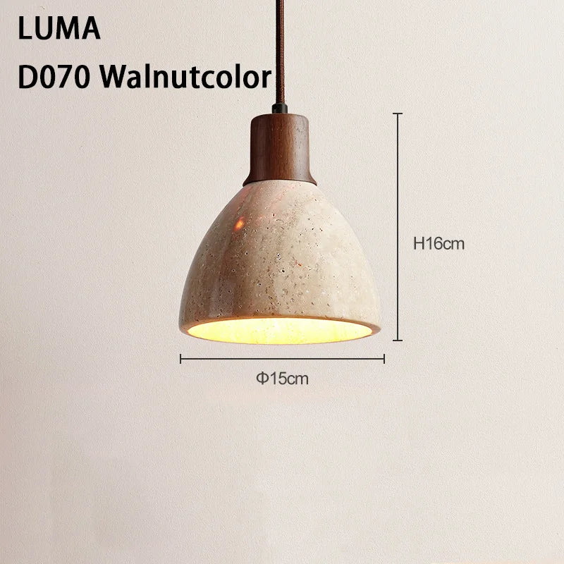Travertine Stone Pendant Light for Modern Kitchens and Restaurant Interiors