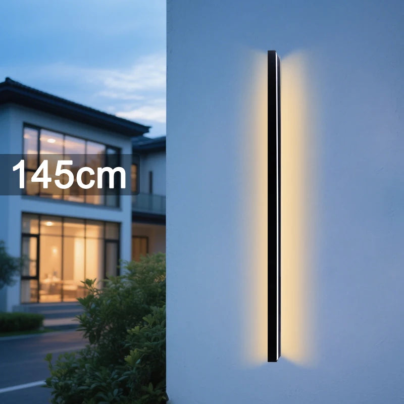 Modern Linear LED Wall Light for Outdoor Gardens and Building Facades