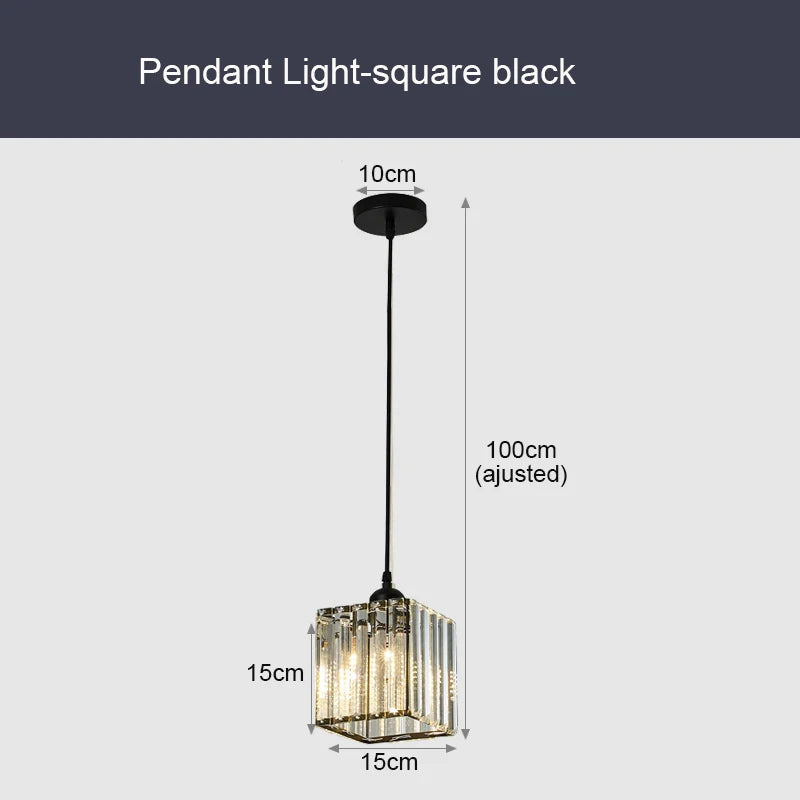 Modern K9 Crystal Pendant Light for Elegant Dining Rooms and Hallways