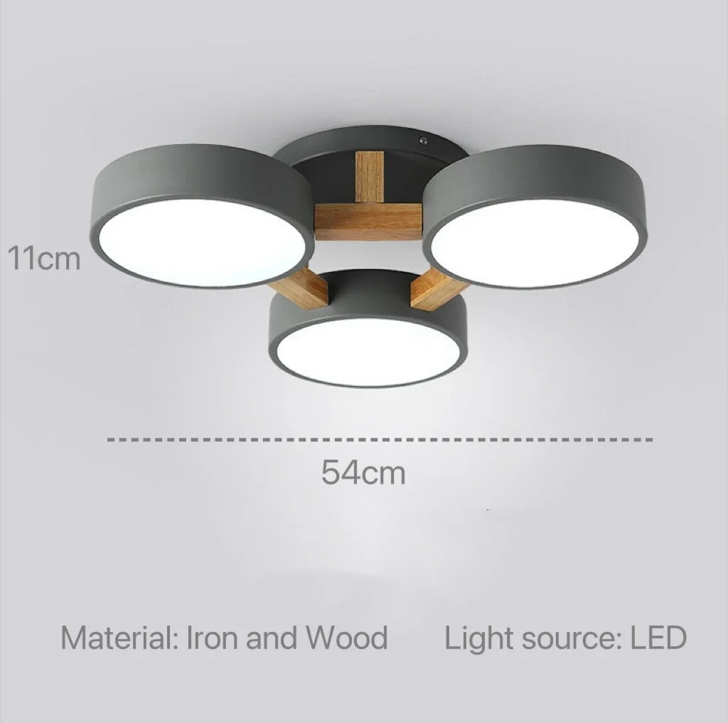 Modern Nordic Wood Pendant Light for Kitchens and Living Spaces