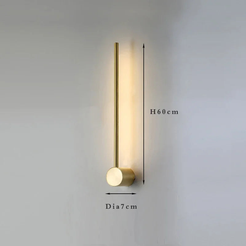 Nordic Minimalist Linear Wall Light for Modern Hotel and Living Spaces