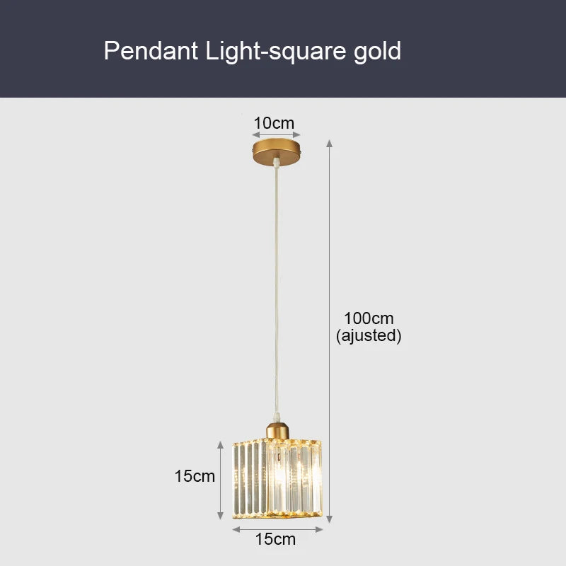 Modern K9 Crystal Pendant Light for Elegant Dining Rooms and Hallways