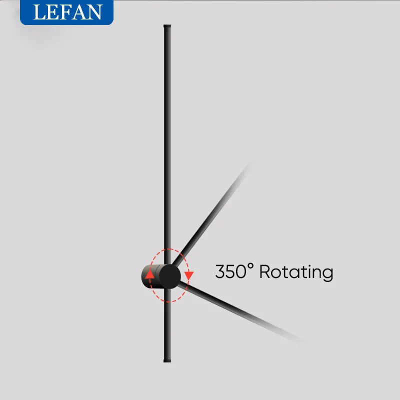 Modern Rotating LED Wall Light for Bedroom and Living Room Accents