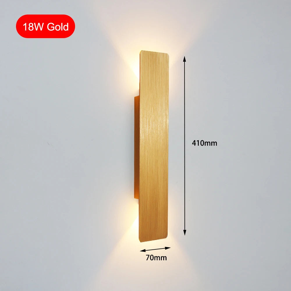 Modern Aluminum LED Wall Sconce for Bedroom Hallway and Living Spaces