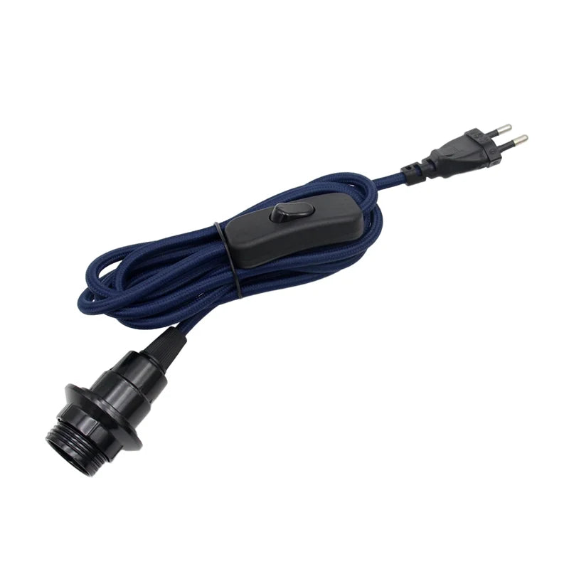 Fabric Braided Pendant Cord with Switch for DIY Lighting Projects