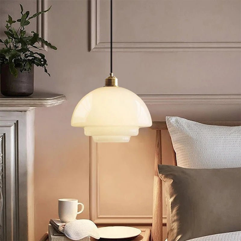 Nordic Glass Pendant Light for Modern Studios and Coffee Bars