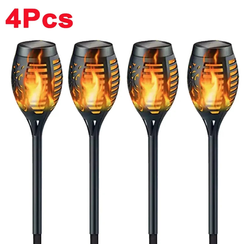 Solar LED Flame Torch Light for Garden and Outdoor Path Decor
