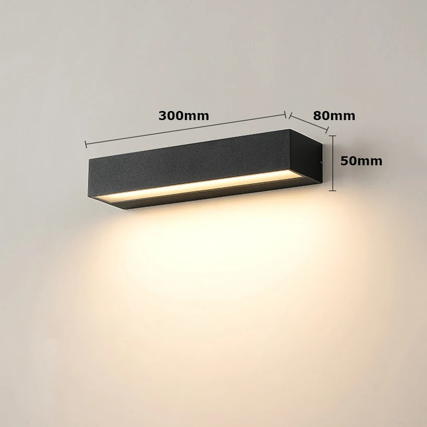 Modern LED Strip Wall Light for Outdoor Garden and Patio Lighting