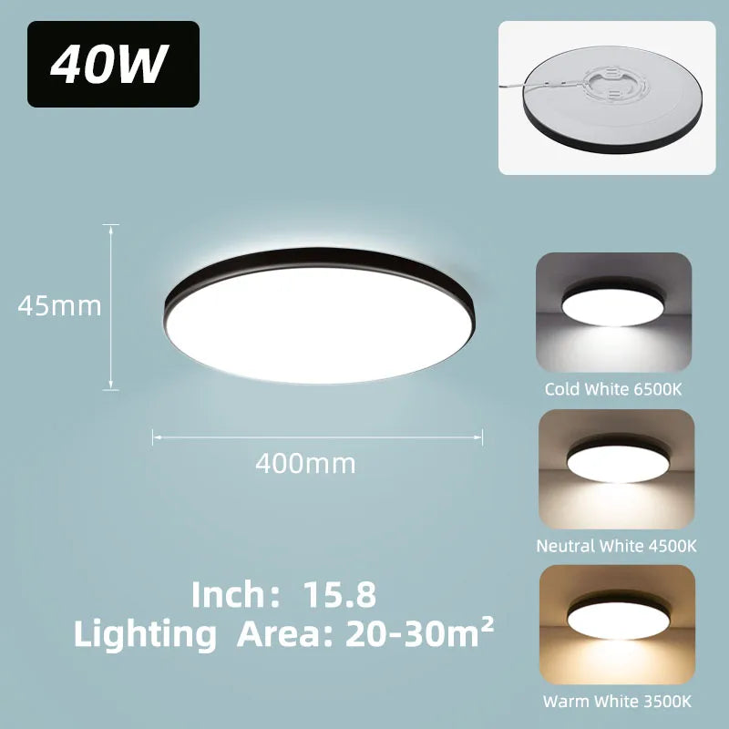 Modern Gold Flush Mount LED Ceiling Light for Kitchens and Bathrooms