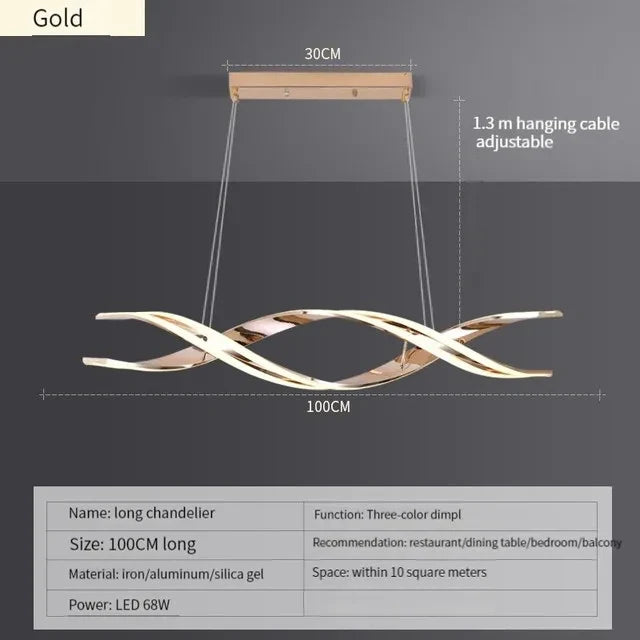 Modern Geometric LED Chandelier for Dining Rooms and Kitchen Lighting