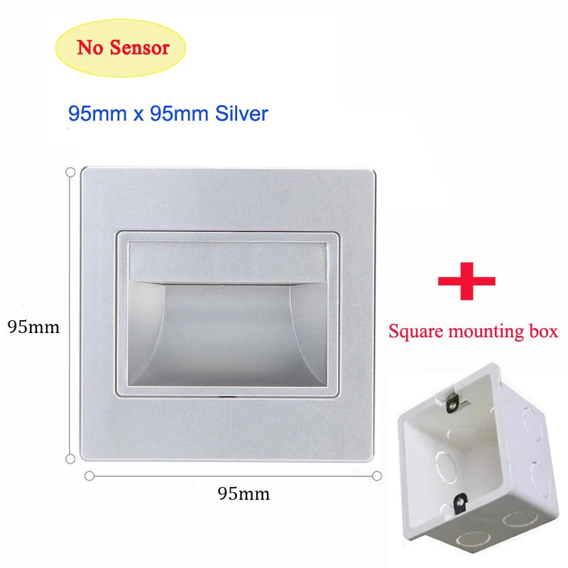 Modern LED Recessed Step Light for Staircases and Hotel Hallways