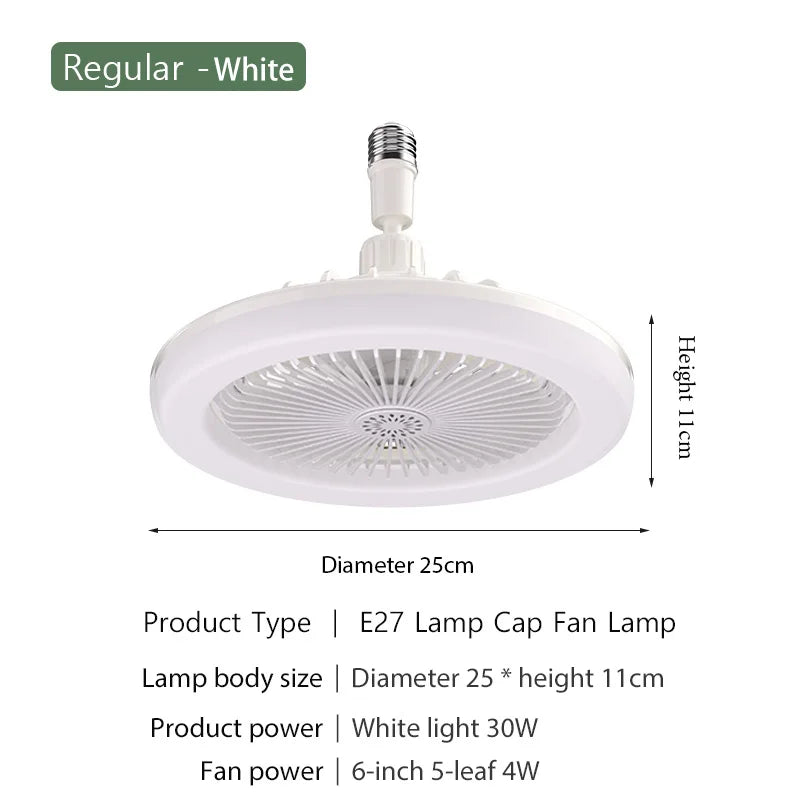 Modern Silent Ceiling Fan with Remote Control for Living Rooms