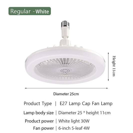Modern Silent Ceiling Fan with Remote Control for Living Rooms