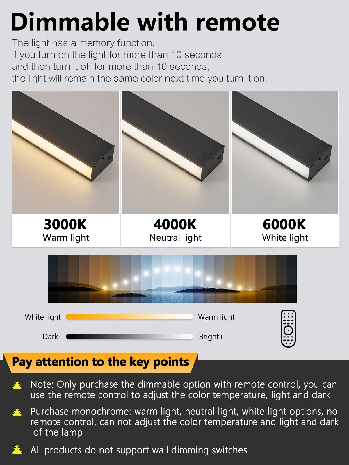 Modern Nordic LED Strip Ceiling Light for Kitchens and Living Rooms