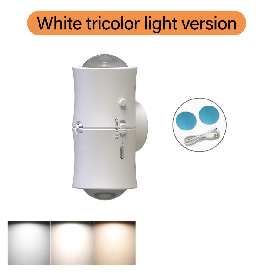 Rechargeable Motion Sensor Wall Light for Bedroom and Staircase Ambience