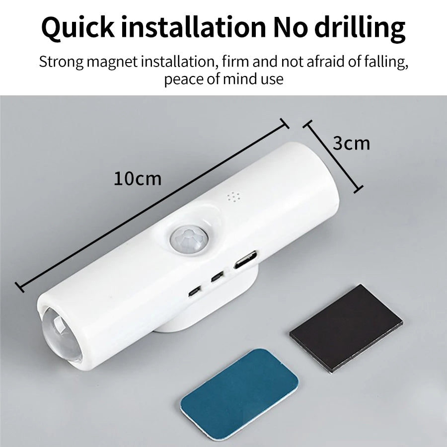 Rechargeable Motion Sensor Wall Light with Sunset Gradient Effect for Bedroom Interiors