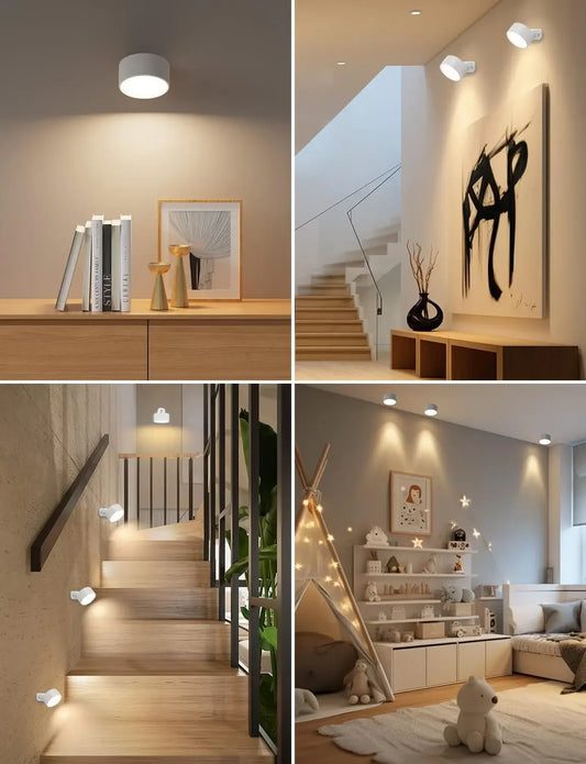 Magnetic LED Wall Sconce with Remote for Modern Bedroom Lighting