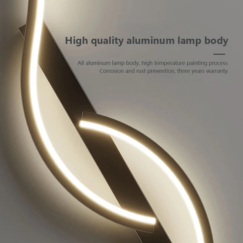 Modern Minimalist LED Strip Wall Sconce for Bedroom and Living Room