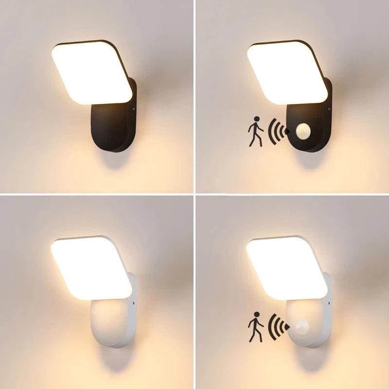 Modern Motion Sensor LED Outdoor Wall Light for Gardens and Pathways