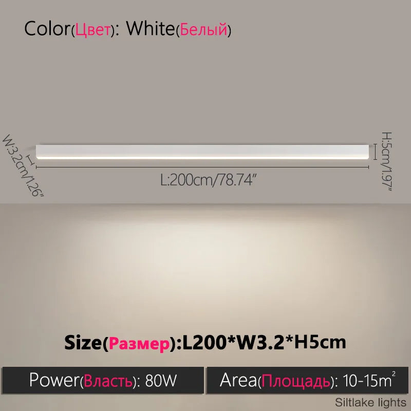 Minimalist LED Linear Ceiling Light for Modern Living Rooms and Offices