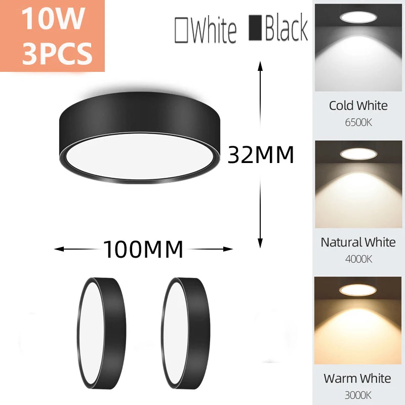 Modern LED Surface Mounted Downlight for Living Room and Bedroom Lighting
