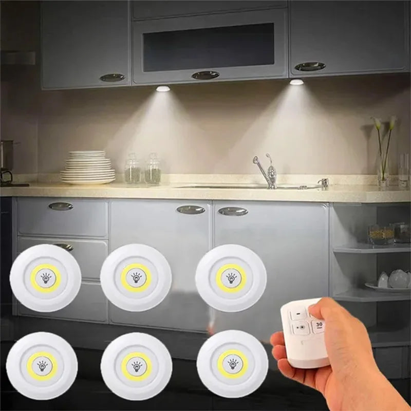 Dimmable LED Under Cabinet Light with Remote for Kitchens and Closets