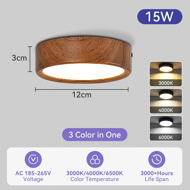 Modern Surface Mounted LED Downlight for Living Room and Bathroom Lighting