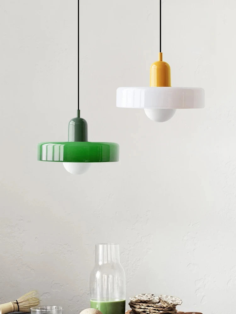 Bauhaus Glass Pendant Chandelier for Stylish Dining Rooms and Cafes