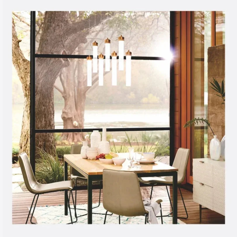 Modern Glass Pendant Light for Kitchen Islands and Bedside Ambience