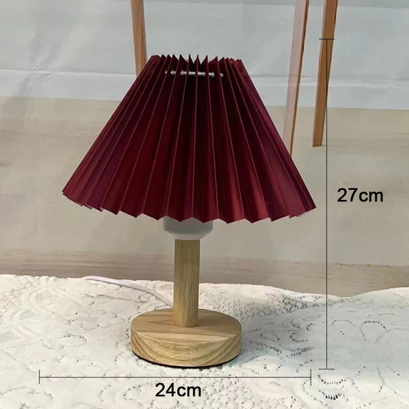 Nordic Pleated Table Lamp for Modern Bedroom and Cafe Ambiance