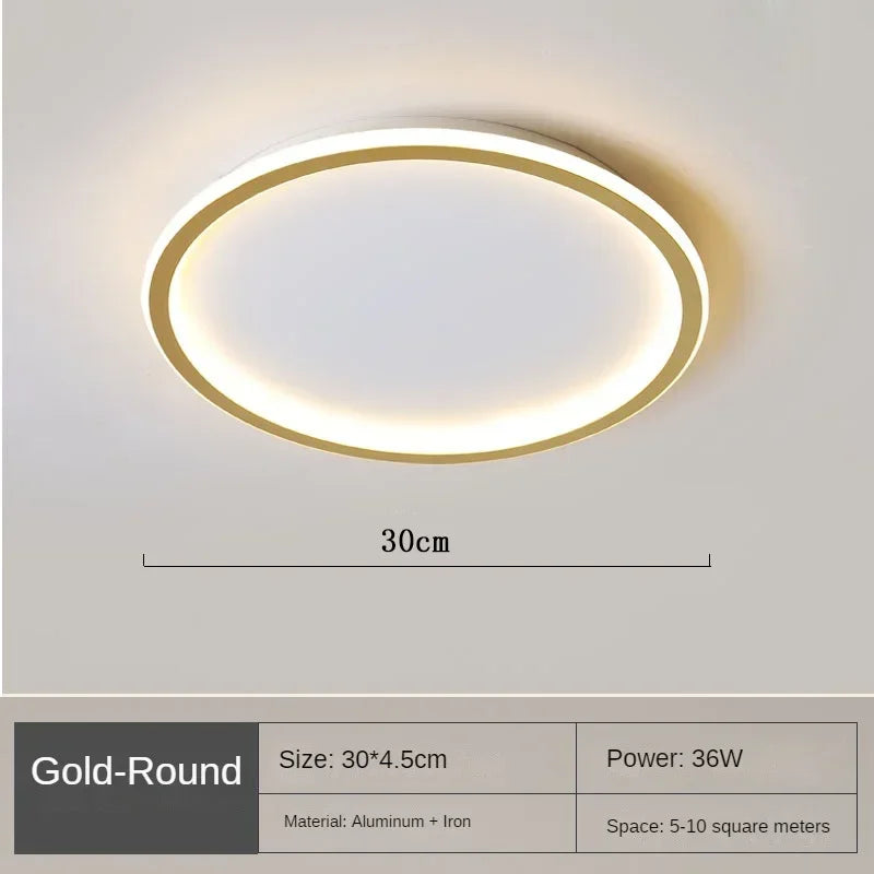 Nordic Minimalist LED Ceiling Light with Remote for Modern Living Spaces