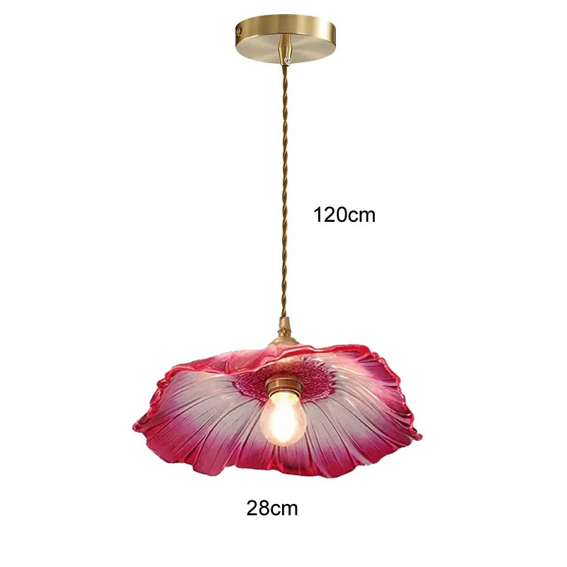 Floral Glass Pendant Light for Modern Dining Rooms and Cafes