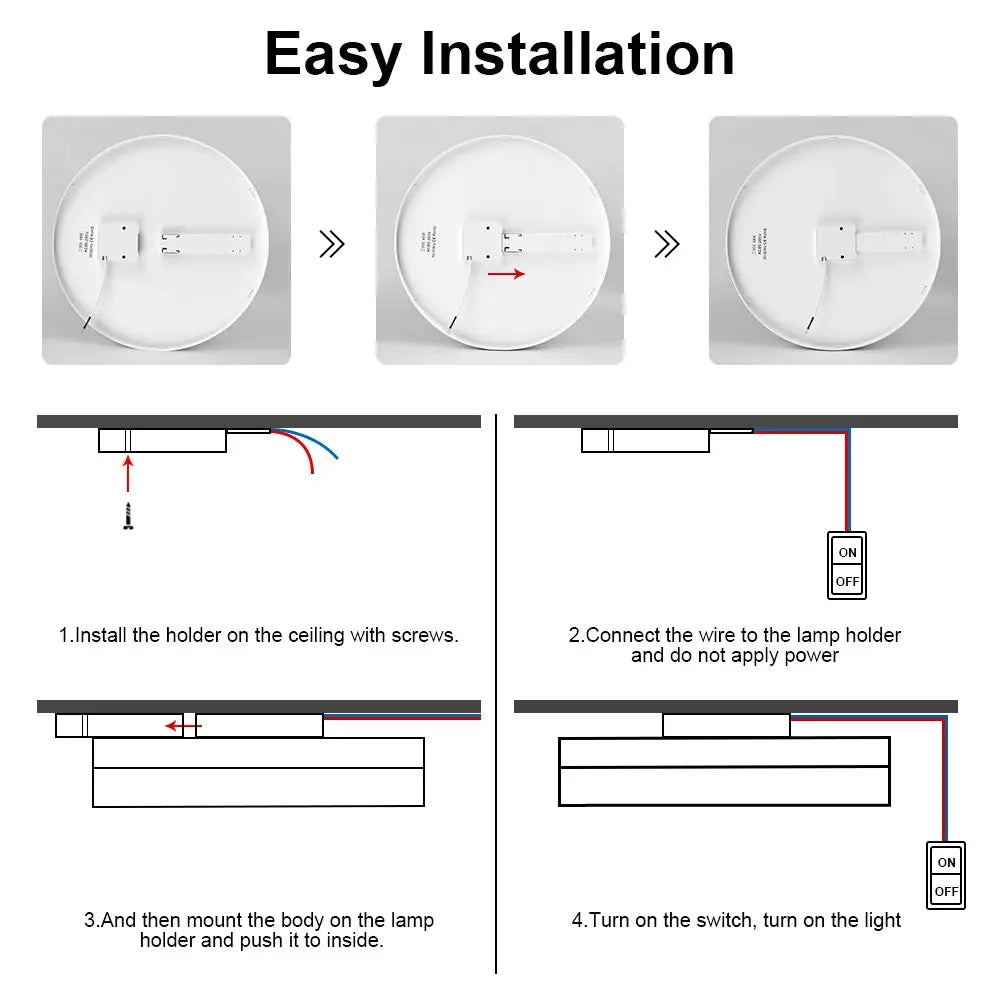 Modern LED Flush Mount Ceiling Light for Kitchens and Hallways