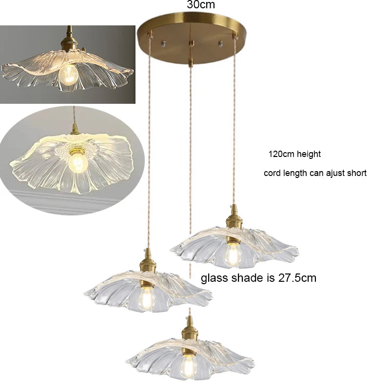 Vintage Floral Glass Pendant Light for Elegant Dining Rooms and Cafes